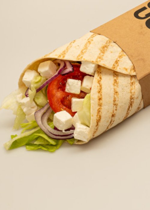 Feta sajtos vega wrap